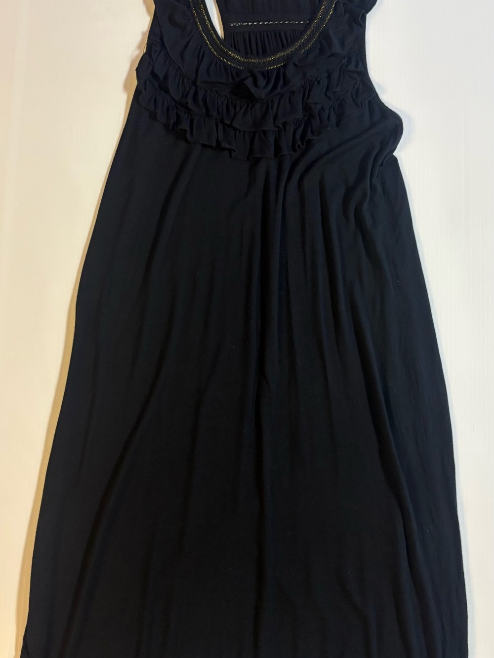 Design History Black Ruffle Scoop Tank - Picture 2 of 5